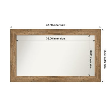 Amanti Art Custom Wall and Bathroom Mirror (25.5 x 43.5 in.), Owl Brown Frame