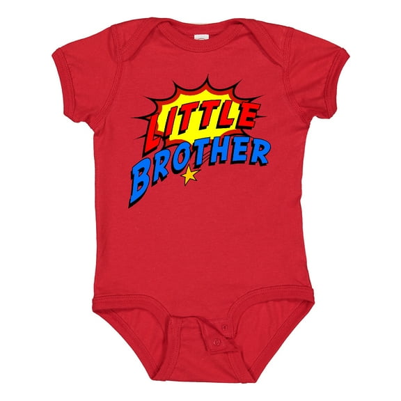 Inktastic Little Brother Superhero Boys Baby Bodysuit