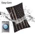 thumbnail image 6 of Fuzoiu American Flag with Desert Camouflage Print Pillow Case with Hidden Zipper,Pillow Covers,Soft and Comfortable Pillowcase-20"x30", 6 of 6