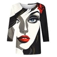 thumbnail image 4 of Virmaxy Womens Blouses Long Sleeve Shirt Women Casual Fashion Solid Color Button T-Shirt Long Sleeves One Shoulder Top Blouse Tops Multicolor-2 XL, 4 of 5