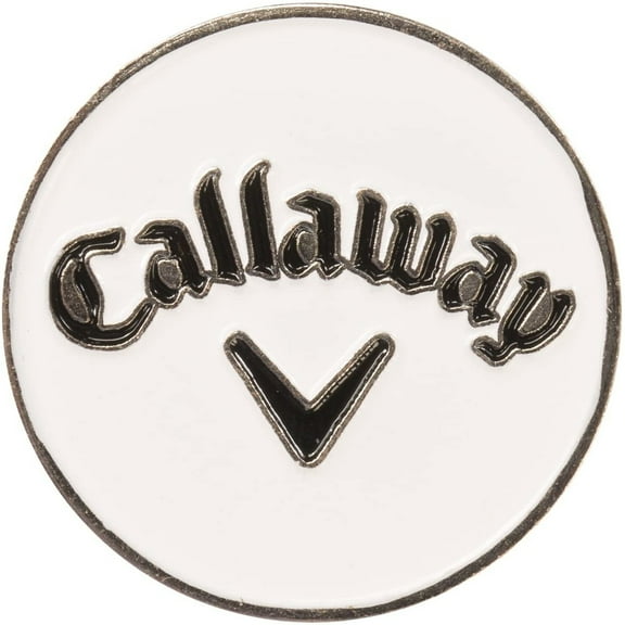 Callaway Golf Hat Clip and Ball Marker, Metal - Black/White