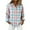 Light Blue, variant on Womens Retro Plaid Print Blouse Color Block Button Down Shirt Long Sleeve Fall Winter Tops for Women Casual Loose Fit Preppy Style with Pocket, Orange,L