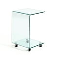 thumbnail image 2 of C-Shaped Tempered Glass Side & End Table – Clear Glass Small Table for Living Room, Sofa Side, Bedroom | Stylish & Sturdy, 2 of 8