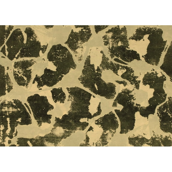 Ahgly Company Indoor Rectangle Abstract Brown Modern Area Rugs, 6' x 9'