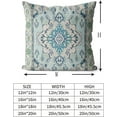 thumbnail image 3 of Boho Throw Pillow Covers 18x18 inch Set of 2 Teal Blue Monaco Rug Persian Carpet Double Sided Pattern Cotton Soft Pillow Case Cushion Cover Pillowcase for Couch Sofa Bed Decorative, 3 of 6