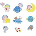 thumbnail image 2 of Pegatina de tela con bonito dibujo de astronauta espacial, planeta, pegatina de tela bordada, parche para ropa, bolsa de conejo, autoadhesivo, 2 of 6