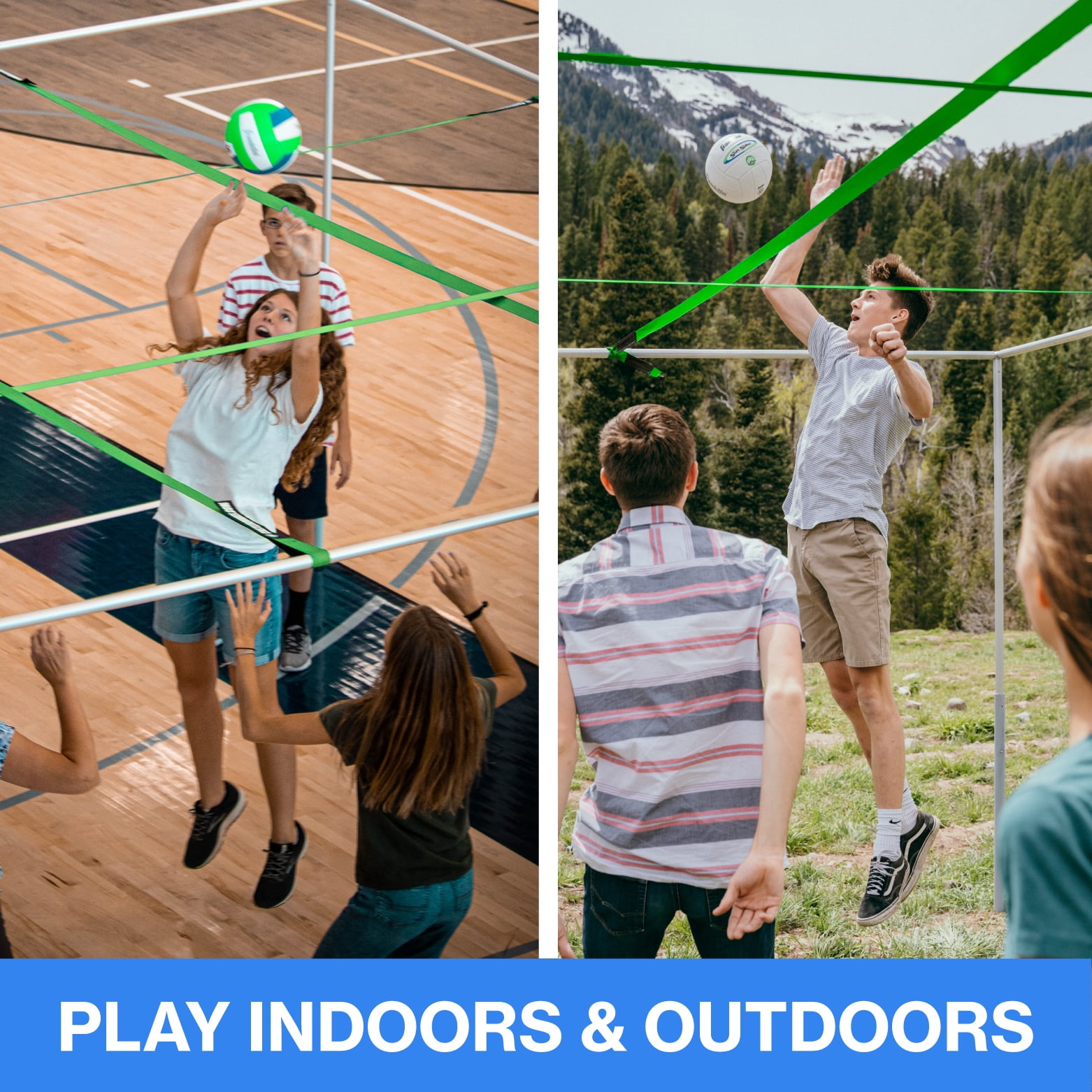 9 Square Castle Squares | Portable Metal 9 Square Game by Castle Sports Volleyball