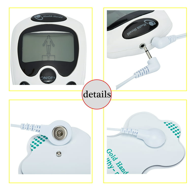 Qenwkxz Electronic Pulse Massager Muscle Stimulator Machine Dual Channel  TENS Unit Electro Therapy Machine for Pain Relief Therapy with 8 Electrode  Pads 