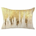 thumbnail image 2 of Abstract Gold Throw Pillow Cover, Pillowcase Protectors with Zipper, Breathable Decorative Lumbar Pillow Case Cover, Modern Luxury Strokes Artwork Pillow Shams for Couch Sofa 16x24Inch, 2 of 8