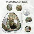 thumbnail image 4 of SUPER JOY Pop Up Play Tent Collapsible Army Indoor Outdoor Camouflage Playhouse Hunting Toy Birthday Christmas Gift for Kids, 4 of 7