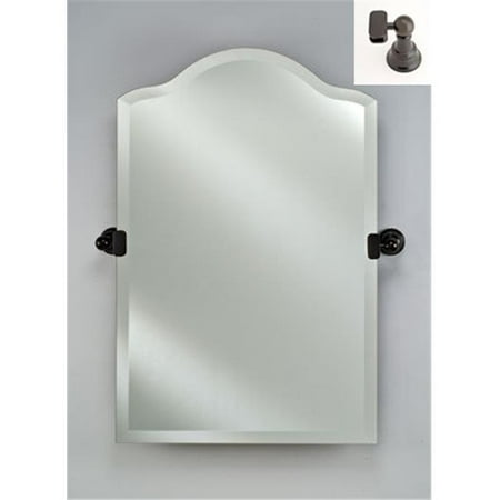 Afina Corporation Rm 730 Ob 20x30 Scallop Top Frameless Mirror With Tilt Brackets Oil Rubbed Bronze