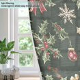 thumbnail image 4 of Yayeee Window Curtains Light Filtering 63"x42" Grommet Panel Pair Home Living Room Decor, Green Christmas Holly, 4 of 7