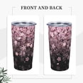 thumbnail image 2 of Pink Floral Tumbler 20oz Cherry Blossoms Stainless Steel Insulated Tumblers with Lid and Straw Flowers Travel Coffee Mug Tea Wine Cups Water Bottle Sport Gifts for Women, 2 of 6