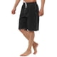 thumbnail image 5 of Pantalones cortos de verano para hombres INSPIRE CHIC para el Día del Padre, con cordón elástico en la cintura, sólidos, para la playa, para nadar, 34 negro, 5 of 6