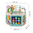 thumbnail image 4 of Teamson Kids Preschool 7 in 1 Wooden Activity Cube Puzzle Educational School Toy Durable, 4 of 10