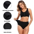 thumbnail image 3 of Calzoncillos Molasus para mujer, cintura alta, algodón, talla pequeña, color negro, 3 of 4