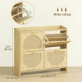 thumbnail image 3 of HOMCOM Armoire à Chaussures, Armoire de Rangement pour Chaussures avec 4 Tiroirs Basculants, Naturel, 3 of 10