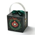 thumbnail image 2 of MATROOY 20Sets Christmas Treat Boxes 9cm Xmas Candy Cardboard Gift Box with Window-Christmas Wreath, 2 of 3