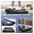thumbnail image 3 of Walking Pad Treadmill with 5% Incline, 2.5HP Smallest Under Desk Treadmill for Home Office, Compact Walking Treadmill 300lbs Weight Capacity/ Control/Lighting Design Light Black, 3 of 7