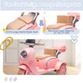 thumbnail image 6 of Okybaby 12V Kids Ride On 2-Seater Motorcycle with Dual Motors, 3 Wheels Electric Motorcycle with Bluetooth, Music, USB, LED Light, Battery Powered Ride on Toy Car for Kids Aged 3-6, Pink, 6 of 9