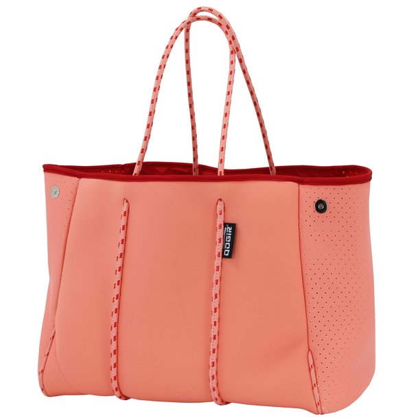 Bolso de Playa QOGiR de Neopreno Multipropósito Coral Extra Grande