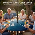 thumbnail image 3 of Round Outdoor Tablecloth with Umbrella Hole and Zipper, Navy Blue Ombre Tablecloth with Elastic Waterproof, Contemporary Gradient Abstract Art Patio Table Covers for 45" - 54" Picnic Pool Tables, 3 of 9