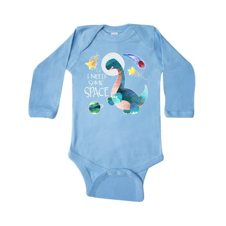 

Inktastic I Need Some Space Dinosaur Astronaut with Stars and Planet Gift Baby Boy or Baby Girl Long Sleeve Bodysuit