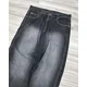 thumbnail image 3 of Pantalones vaqueros Harajuku hip-hop para mujer, ropa de calle SOUTHPOLE, pantalones negros lavados y molidos, pantalones holgados blancos, pantalones góticos anchos, Y2K, nuevo, 3 of 5