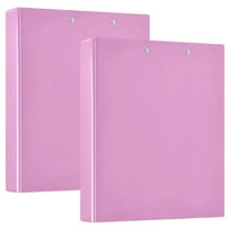 joogoo Light Pink Background Hardcover 3 Ring Binder 1.5" Round Rings Interior Pockets Binders Organizer 2 Pack