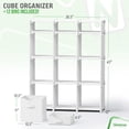 thumbnail image 2 of Organizadores de armario y almacenamiento Neaterize de 12 cubos, blanco y gris, 2 of 6