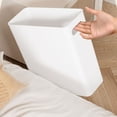 thumbnail image 5 of 10L Narrow Slim Trash Can for Kitchen Bedroom Bathroom, 5.2 Inch Wide Small Garbage Bin with Handle, Space-Saving Waste Basket for Tight Spaces, White, 5 of 6
