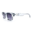 thumbnail image 6 of Gentlemanly Hipster Narrow Rectangle Horn Rim Mens Plastic Sunglasses Slate - Smoke, 6 of 8