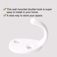 thumbnail image 6 of 10pcs Wall Hooks Zinc Alloy Hook Caps Coat Key Towel Wall Bathroom DIY Hanger w Screws White, 6 of 7