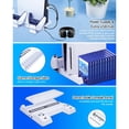 thumbnail image 4 of Game Console Charging Dock with Cooling Fans & Disc Storage – for PS5/PS5 PRO/PS5 Slim Disc & Digital Editions, Dual Controller Charging Station, 11 Disc Slots-White, 4 of 7
