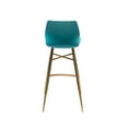 thumbnail image 6 of Porthos Home Calix Bar Stools, PU Leather, Gold Chrome Legs (Set of 2), 6 of 7