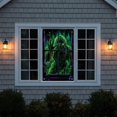 thumbnail image 3 of Halloween Fluorescent Window Banner 31.5 x 47.2 Inches Glow in Dark Window Cover with Skull Design Hanging Scary Decor for Home B, 3 of 5