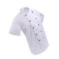 thumbnail image 1 of Men Women Double Breasted Short Sleeve Chef Apparel Chef Coat Restaurant Cook Uniform L White Short Sleeve, 1 of 9