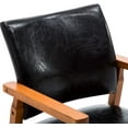 thumbnail image 6 of NOBPEINT Mid-Century Dining Side Chair with Faux Leather Seat in Black, Arm Chair in Walnut, 6 of 9