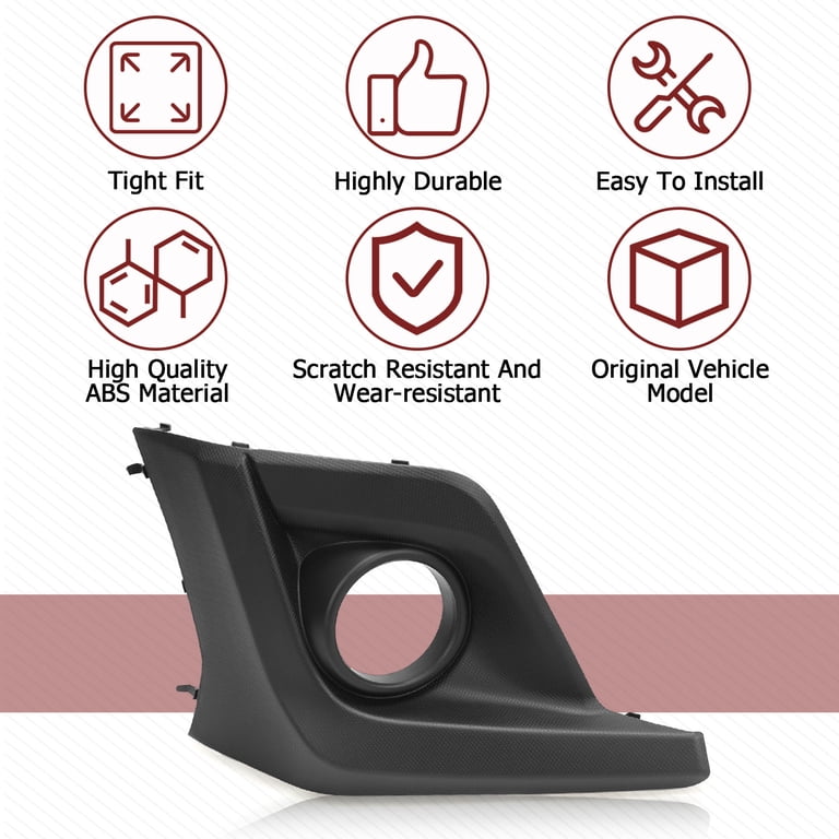 Right Side Fog Light Bezel Cover For 2018-2020 Subaru Crosstrek | Black Plastic Trim Replacement 57731FL082 3 thumbnail image