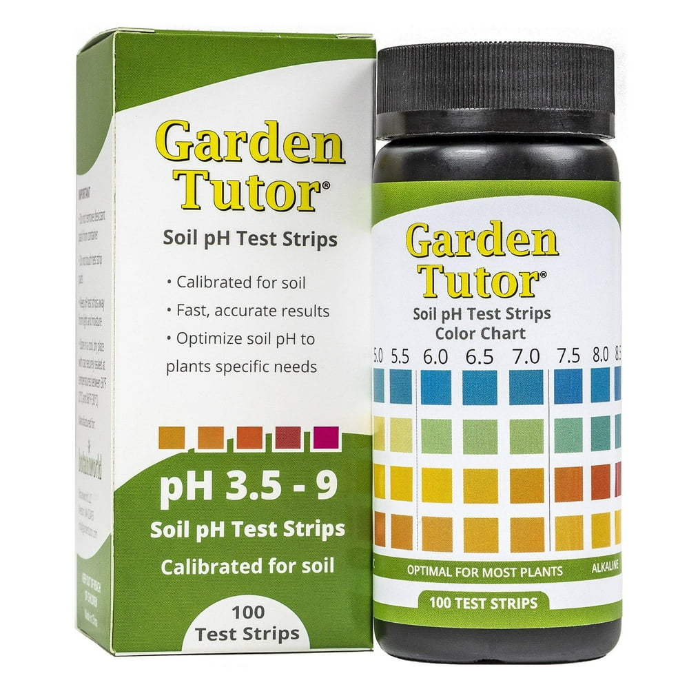 Garden Tutor Soil pH Test Strips Kit (100 tests)