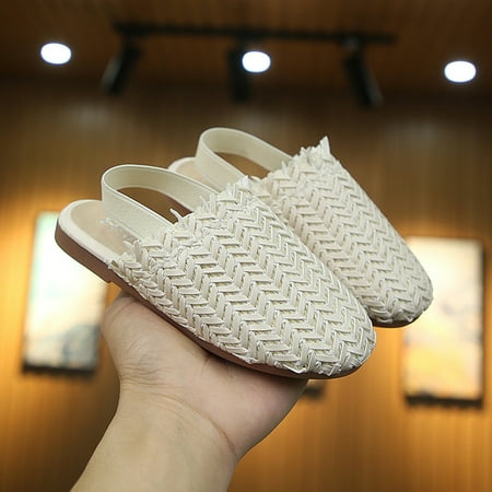 

Hunpta Kids Sandals Boys Toddler Sandals Princess Baby Girls Weave Shoes Infant Single Retro Kids Baby Shoes