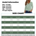 thumbnail image 3 of Womens 3/4 Length Sleeve Tops Casual Henley Summer Shirts Loose Fit Three Quarter Length Sleeve Blouses, 3 of 5