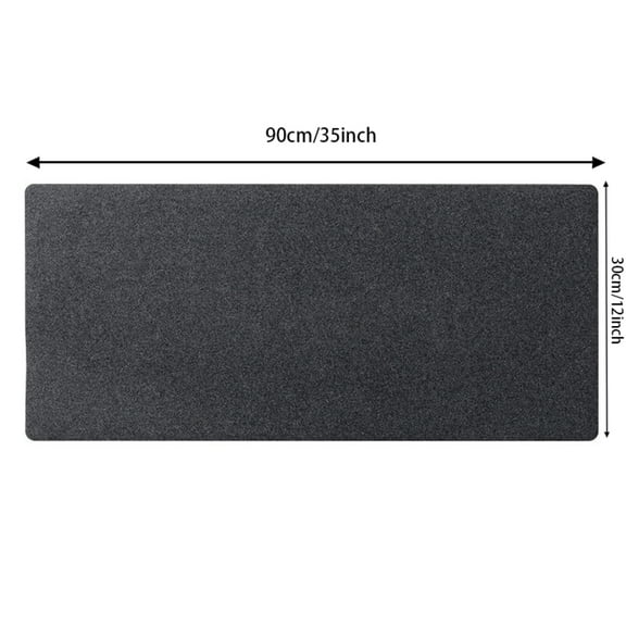 Dark grey felt table mat, 35x12 inches, felt mouse pad and keyboard pad, office desk protection pad, can accommodate cups, laptops, mice, etc.