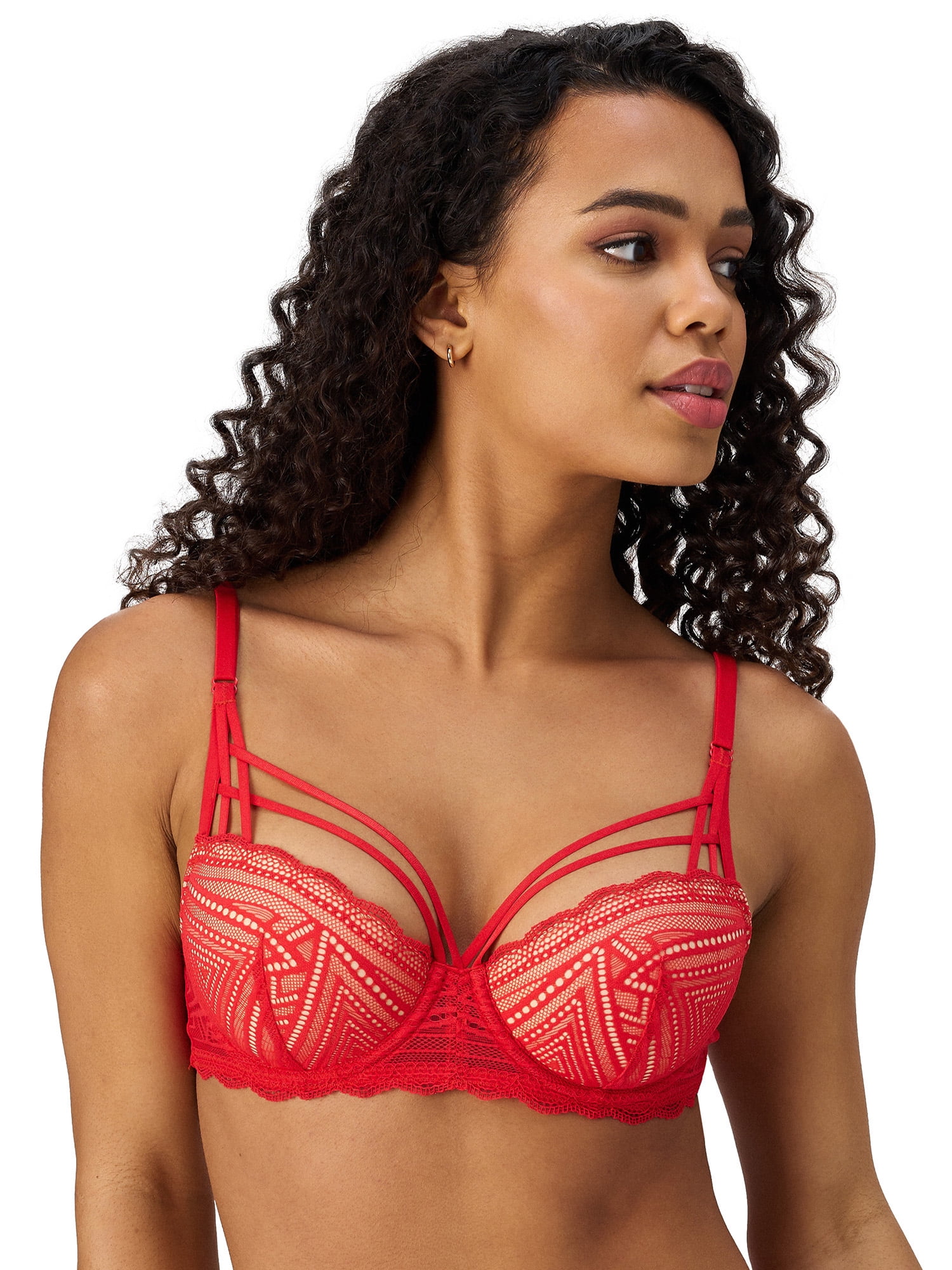 Adored by Adore Me Women’s Tessa Geo Lace Contour Underwire Bra, Sizes 32B to 40DD