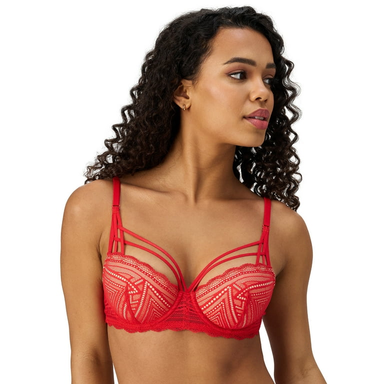 Adore Me Women's Gynger Unlined Bra Red Size Palestine