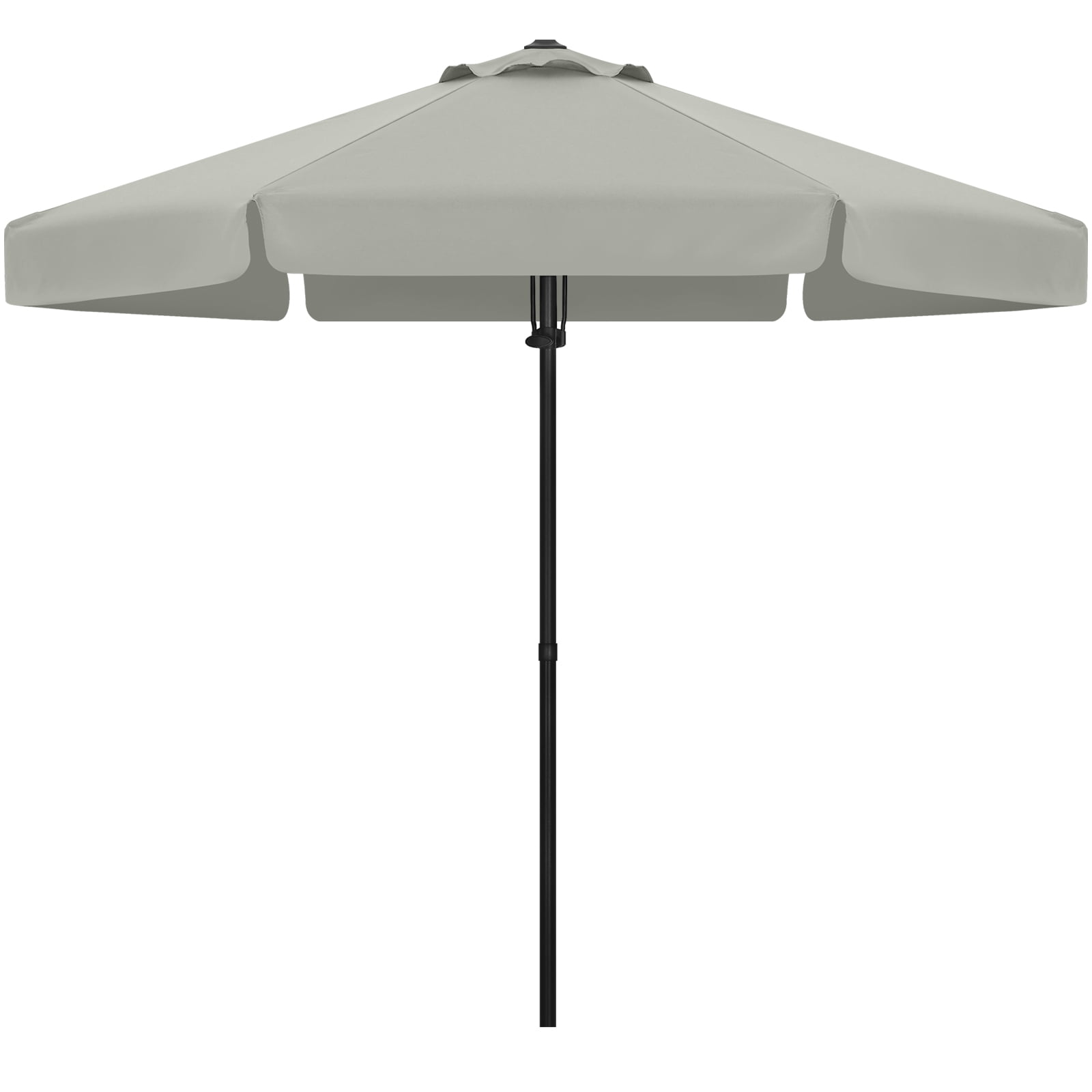 ABCCANOPY 7.5ft Outdoor Market Hand Push Patio Umbrella With Hanging Edge,12+Colors, Light Gray