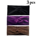thumbnail image 2 of Bangcool Twisted Headbands Solid Color - 3PCS Elastic Yoga Head Wraps Stretch Headbands, 2 of 10