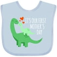 thumbnail image 3 of Inktastic It's Our First Mother's Day Cute Dinosaur Family with Hearts Boys or Girls Baby Bib, 3 of 4