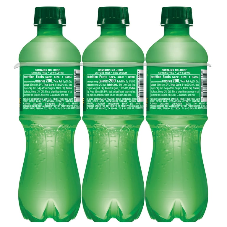 7UP Caffeine-Free Lemon Lime Soda, 100% Natural Flavors, Low