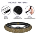 thumbnail image 6 of Elastic Steering Wheel Cover, Leopard print A0 Stretch Thickening Car Steering Wheel Cover Women Men, Steering Wheel Protector Universal 15 in, 6 of 7